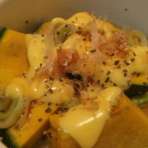 お弁当に❤レンジで南瓜のチーズ葱おかか❤